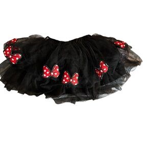 Disney Black Skirt with Red Bow Accents